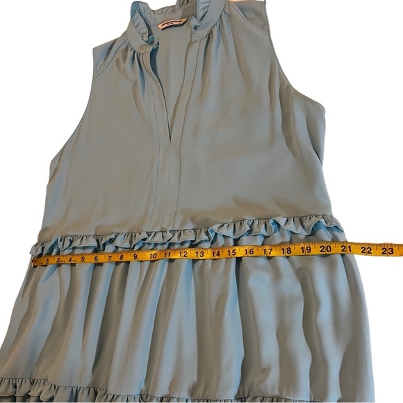 Amanda Uprichard x Revolve Ice Blue Wilma Midi Dress Tiered Ruffles Relaxed XL - Picture 9 of 16